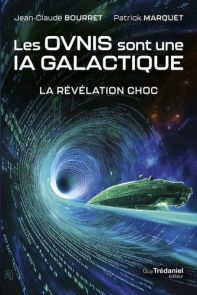 Couverture de Les OVNIS sont une IA galactique – La révélation choc avec titre et visuel cosmique.