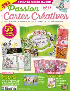 Passion Cartes Créatives n°57 - ça sent bon le printemps ! Effets de matière en trompe-l’œil, inspiration japonaise, tampons/encrage, motifs 3D, foiling, ATC à collectionner - Diverti Editions