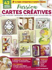 Découvrez Passion Cartes Créatives n°83 : 42 modèles exclusifs, 16 pages d’étiquettes et papiers créatifs, techniques, tampons, pliages et inspirations tendance. Achat magazine sur Divertistore
