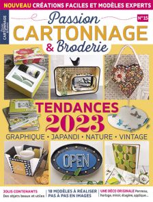 4 tendances à l'honneur dans ce nouveau numéro de Passion cartonnage et Broderie : graphique, Japandi, Nature et Vintage - Achat magazine sur Divertistore