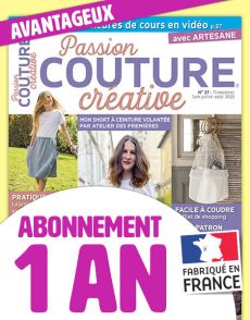 Abonnement 1 AN au magazine Passion Couture Créative