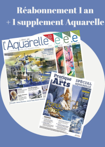 Réabonnement 1 AN l'Art de l'Aquarelle + 1 supplément éditorial Aquarelle