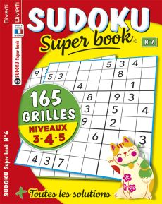 livre SUDOKU Super book n°5 - Niveaux 3-4-5 Diverti Editions