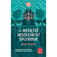 Couverture du livre Un meurtre absolument splendide de Julia Seales, montrant un manoir anglais sous la pluie, entouré de grilles, dans une ambiance de cosy mystery.