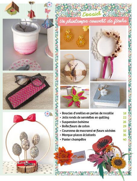 Kit DIY Fleurs en Feutrine Macramé