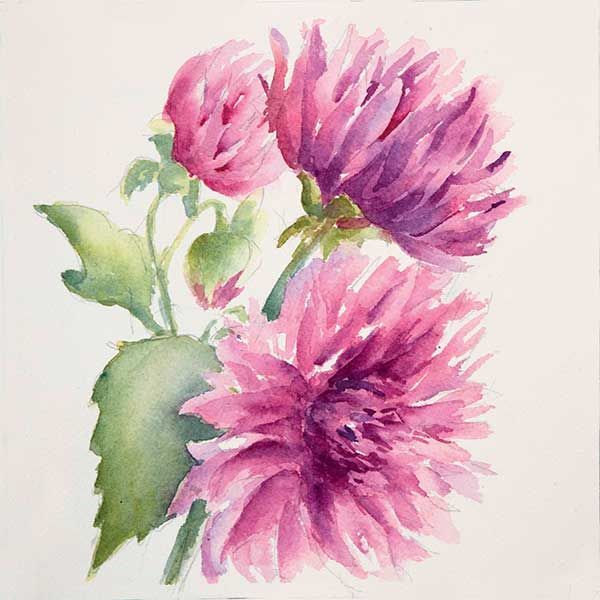 Peindre les fleurs à l'aquarelle - Evelyne Leroy
