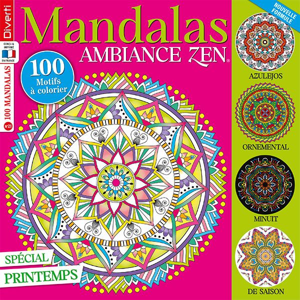 Mandalas Style 01 - 100 motifs à colorier - Magazine de Diverti