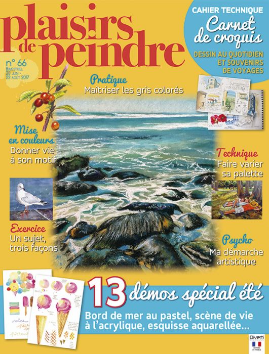 Plaisirs De Peindre Numéro 66 Démos Spécial été Aquarelle Pastel Acrylique