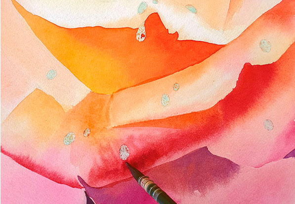 Lavis-aquarelle-fleur